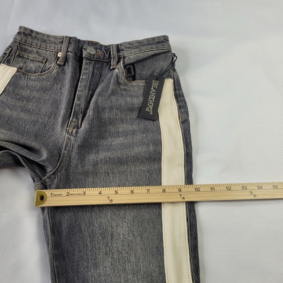 NWT Blank NYC The Cooper Women's Gray Jeans with Cream Stripes size 25 - Picture 7 of 14